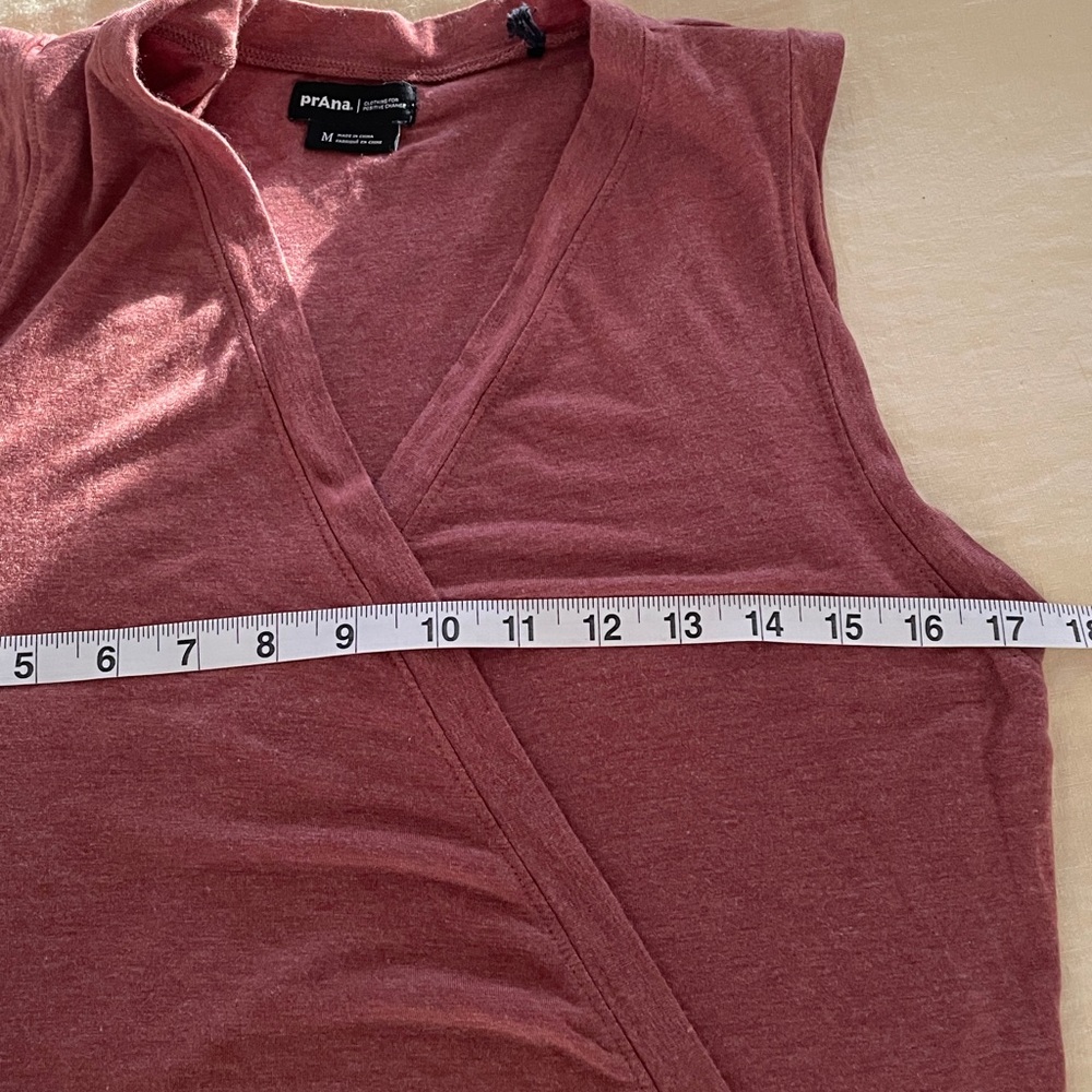 PRANA dress mock wrap Foundation terra stretchy cotton mix jersey M - Picture 11 of 12